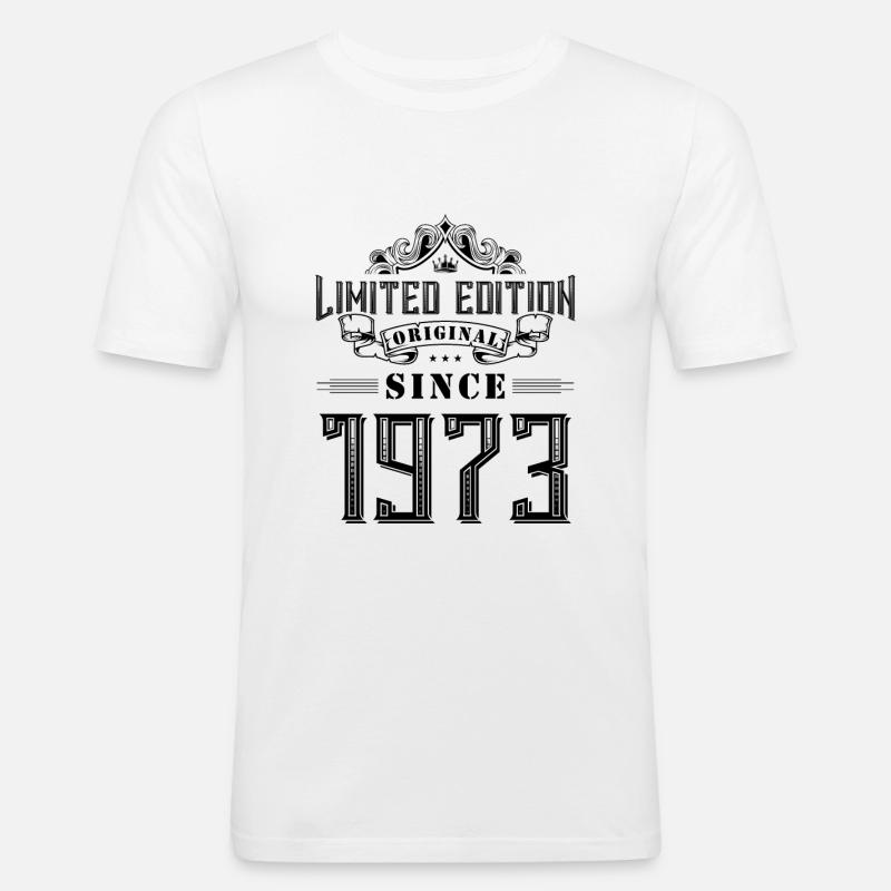 1973 limited edition - Männer Slim Fit T-Shirt - Weiß