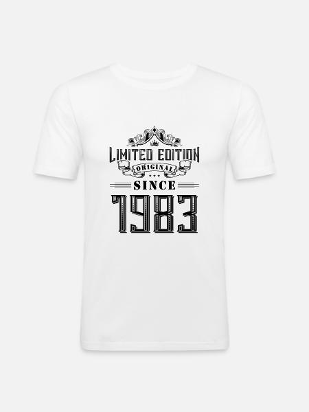 Édition limitée 1983 - T-shirt près du corps Homme - blanc