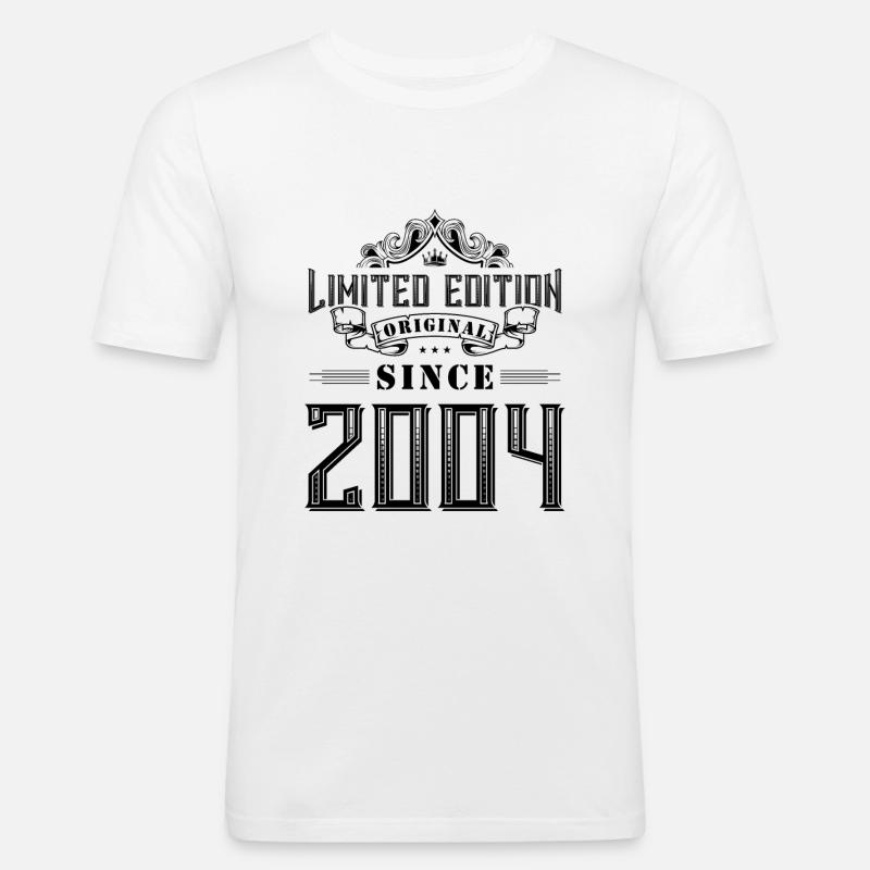 2004 limited edition - Männer Slim Fit T-Shirt - Weiß