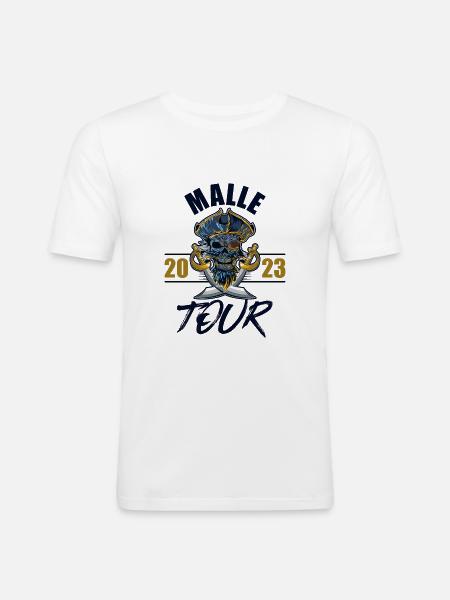 Malle 2023 Skeleton - Men's Slim Fit T-Shirt - white