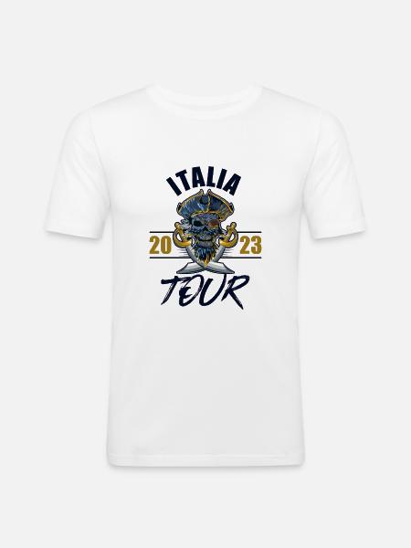 Italia 2023 Skeleton - Men's Slim Fit T-Shirt - white
