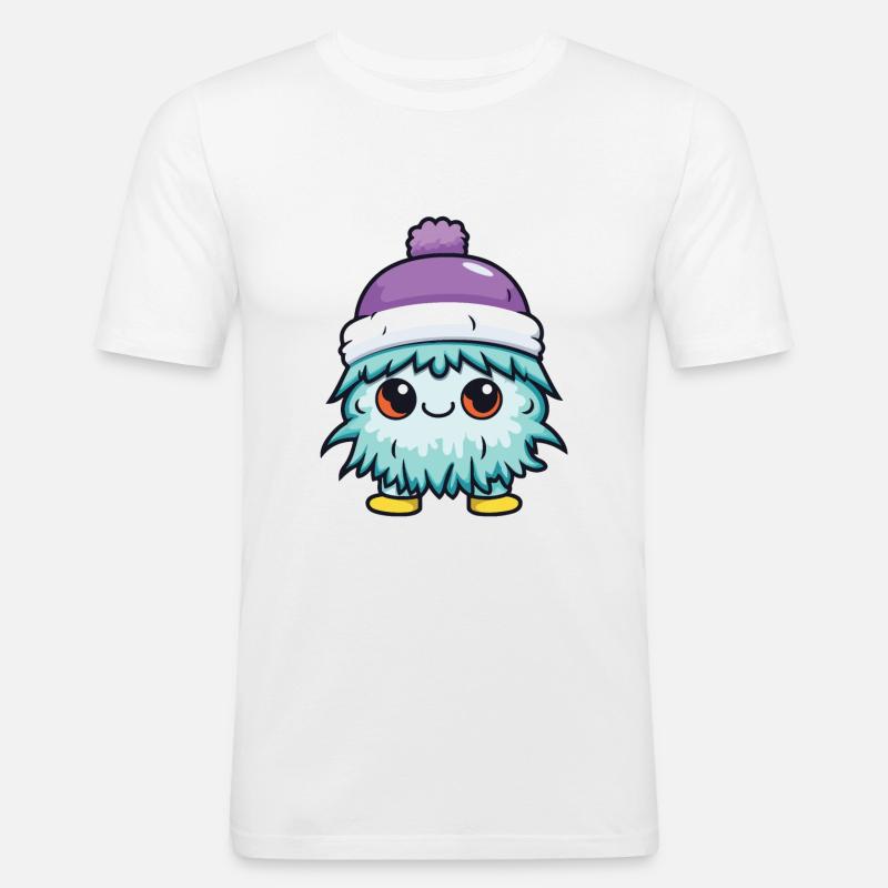 Cold Winter Bacilli Comic - Men's Slim Fit T-Shirt - white