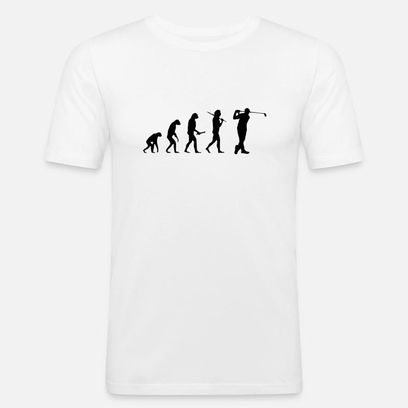 Golf - Golfers - Evolution - T-shirt près du corps Homme - blanc