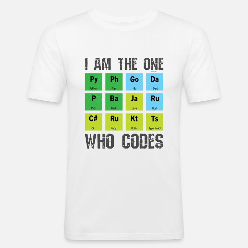 programmer - Men's Slim Fit T-Shirt - white