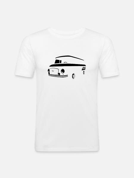 Barkas-s - Männer Slim Fit T-Shirt - Weiß
