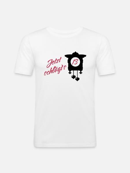 Birthday - It Goes to 13 - Men's Slim Fit T-Shirt - white