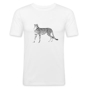 cheetah - Men's Slim Fit T-Shirt - white - Front - Nik (191cm)