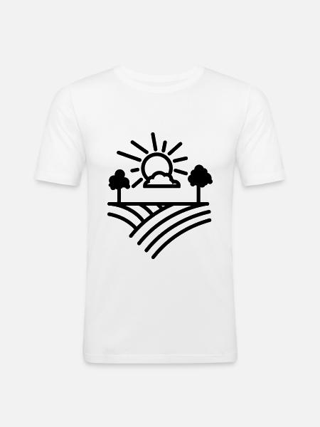 Farm Landwirt - Männer Slim Fit T-Shirt - Weiß