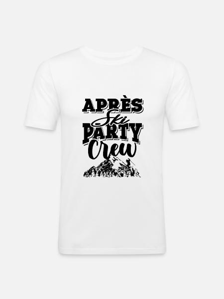 Apres Ski Crew - Men's Slim Fit T-Shirt - white