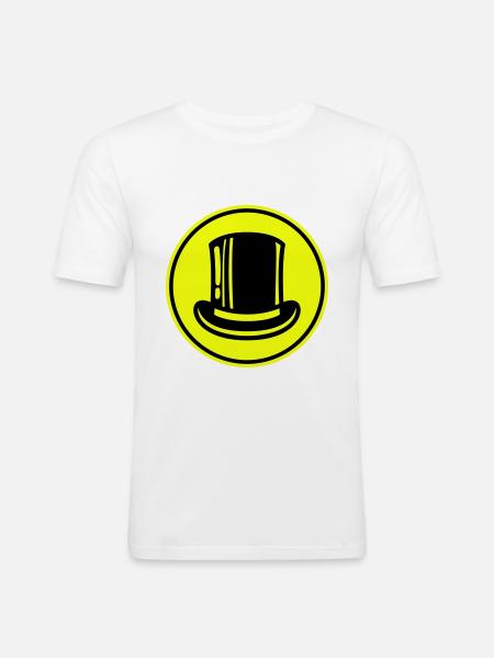 Bräutigam Zylinder - Männer Slim Fit T-Shirt - Weiß