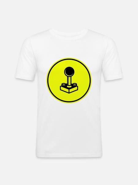 Joystick Gamer - Men's Slim Fit T-Shirt - white