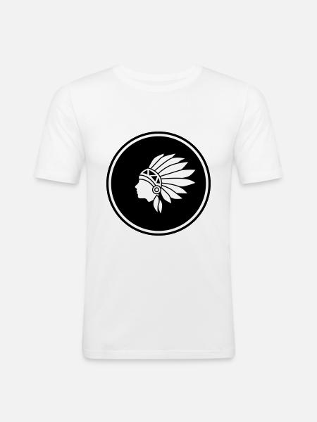 Indian head - Men's Slim Fit T-Shirt - white