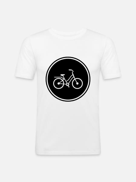 Fahrrad Icon - Männer Slim Fit T-Shirt - Weiß