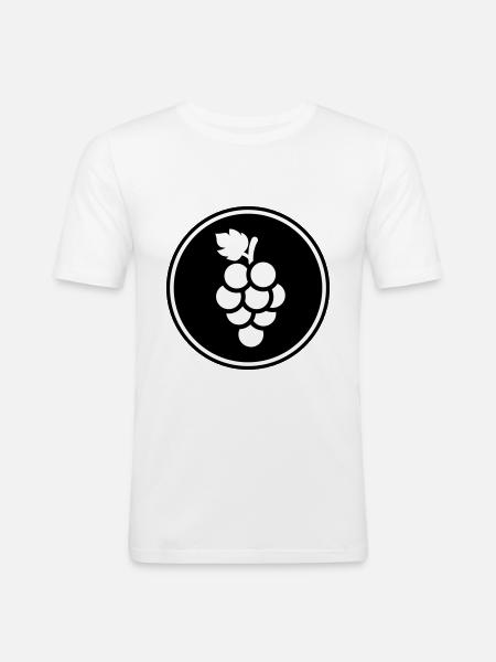 grapes - Men's Slim Fit T-Shirt - white