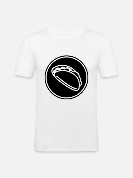 Burrito Symbol - Men's Slim Fit T-Shirt - white