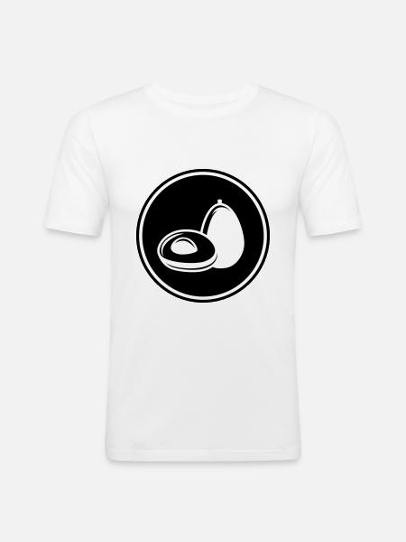 Avocado symbol - Men's Slim Fit T-Shirt - white