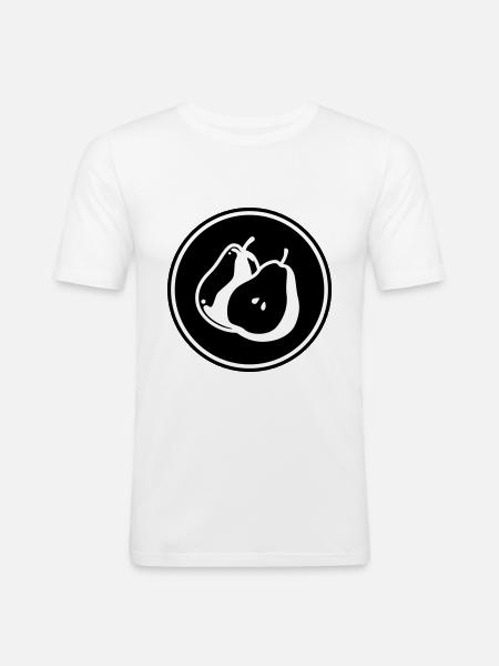 Pear Fruit - Men's Slim Fit T-Shirt - white