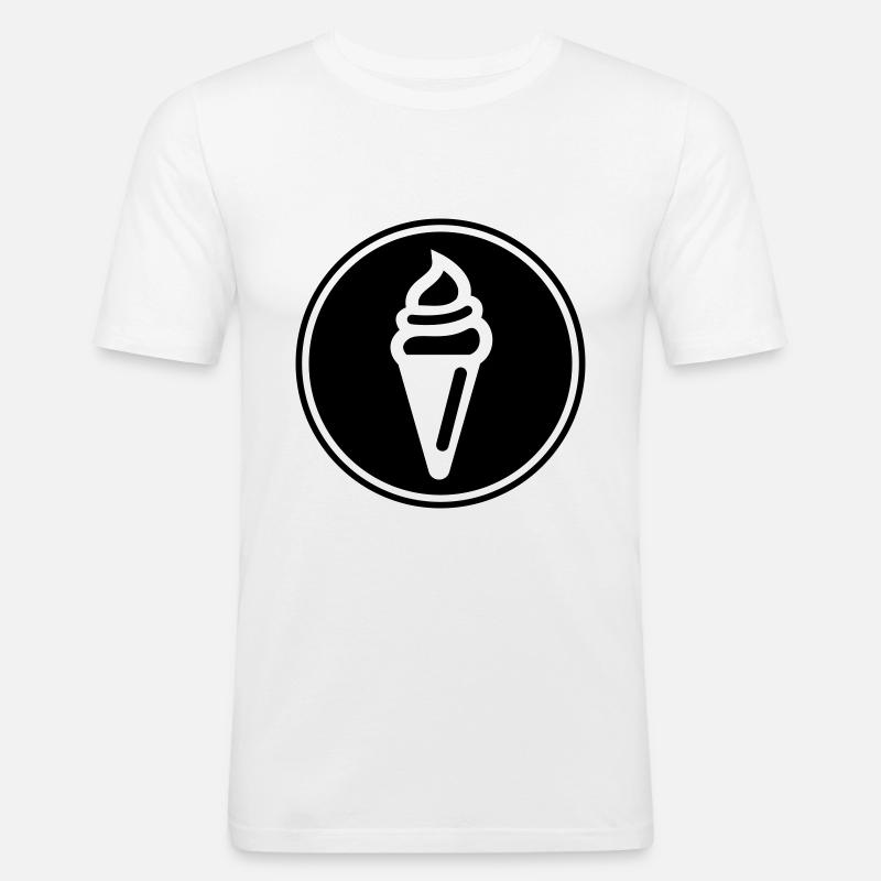 Icône d’icône de glace - T-shirt près du corps Homme - blanc