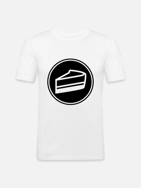 Cake cheesecake - Men's Slim Fit T-Shirt - white