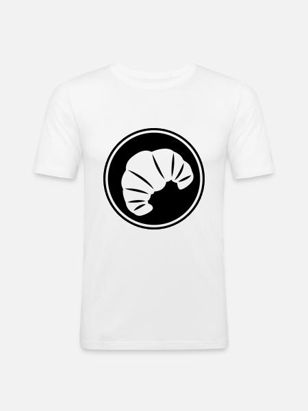 Croissant icon - Men's Slim Fit T-Shirt - white