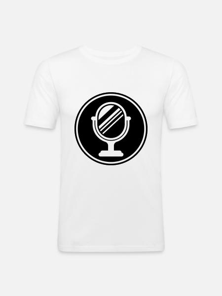 Mirror Icon Silhouette - Men's Slim Fit T-Shirt - white