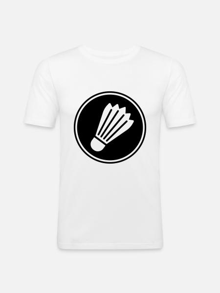 badminton - Men's Slim Fit T-Shirt - white