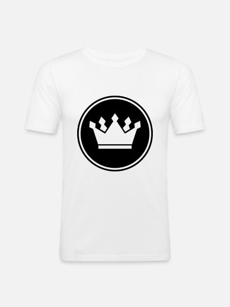 Crown Symbol icon - Men's Slim Fit T-Shirt - white