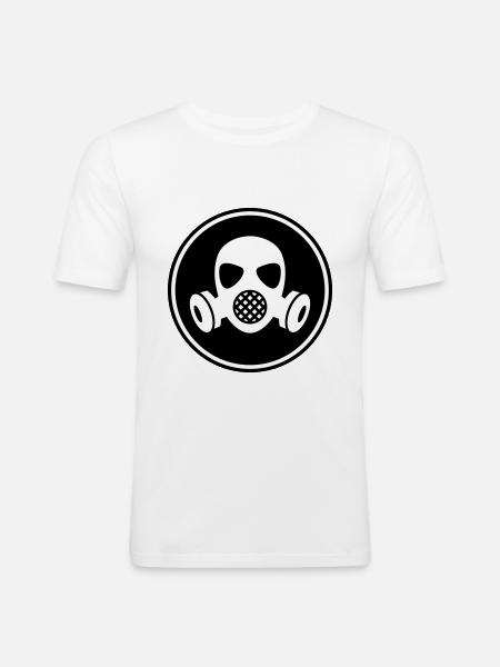Gas mask icon - Men's Slim Fit T-Shirt - white