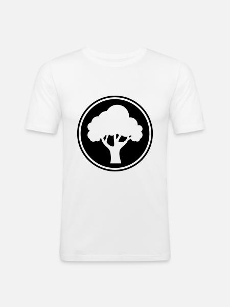 Tree Nature Symbol - Men's Slim Fit T-Shirt - white