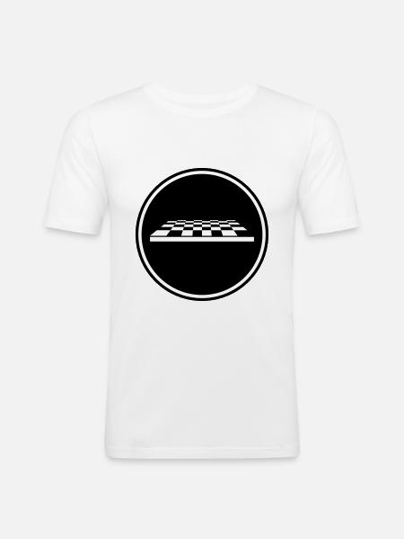 Chess board icon - Men's Slim Fit T-Shirt - white