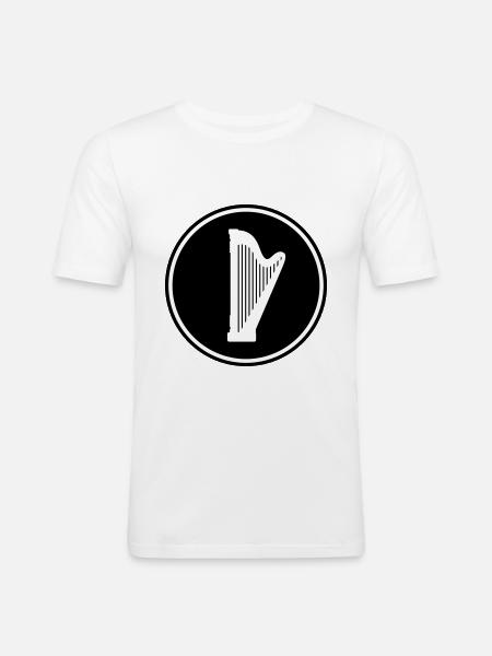 Harp symbol - Men's Slim Fit T-Shirt - white