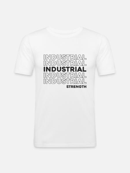 Industrial Strength Techno - Men's Slim Fit T-Shirt - white