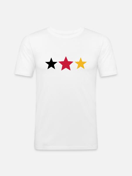 Deutschland - Männer Slim Fit T-Shirt - Weiß