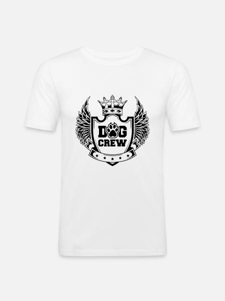 Dog Crew Crest Logo - Men's Slim Fit T-Shirt - white