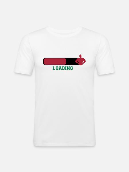 Loading - Männer Slim Fit T-Shirt - Weiß