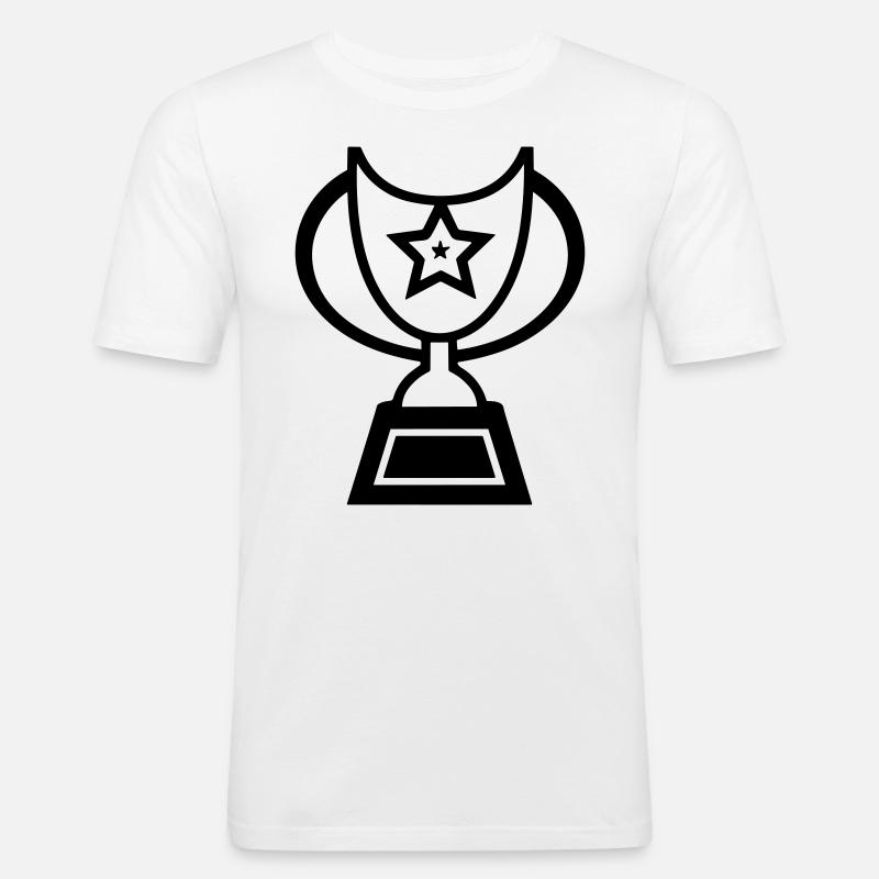 Trophäe - Männer Slim Fit T-Shirt - Weiß