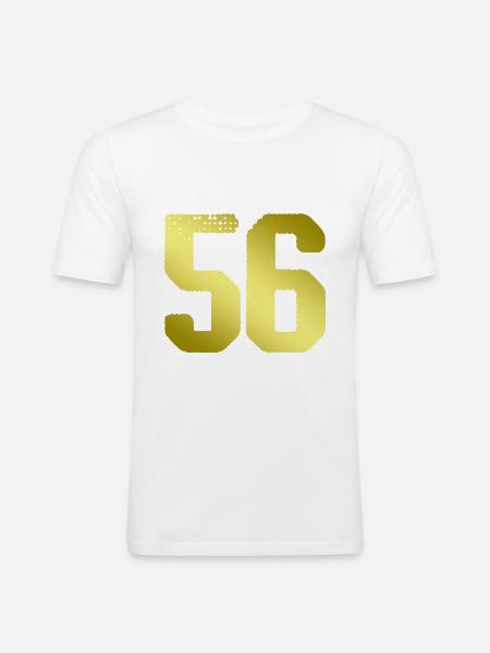 56 Number jersey - Men's Slim Fit T-Shirt - white