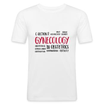 gyncloudeng - Men's Slim Fit T-Shirt - white - Front - Nik (191cm)