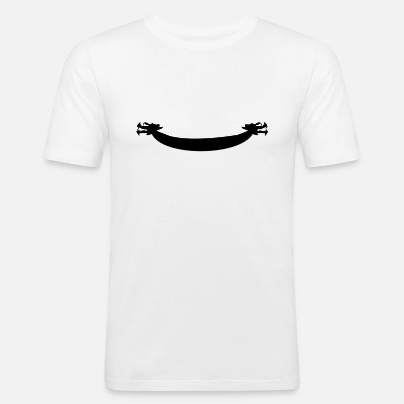 Drachenboot Drachenköpfe 2c - Männer Slim Fit T-Shirt - Weiß
