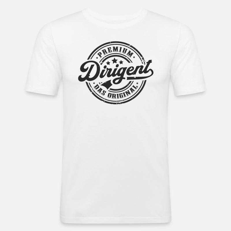 Dirigent Original Lustiges Dirigenten - Männer Slim Fit T-Shirt - Weiß