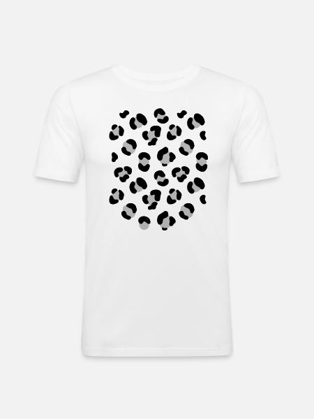 Leopard Costume Disguise - Men's Slim Fit T-Shirt - white