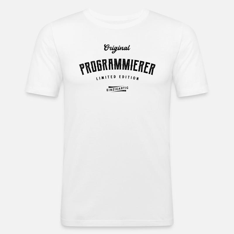 Programmierer Limited Edition - Männer Slim Fit T-Shirt - Weiß