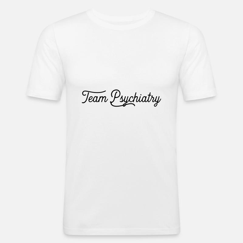 teampsychiatry - Männer Slim Fit T-Shirt - Weiß
