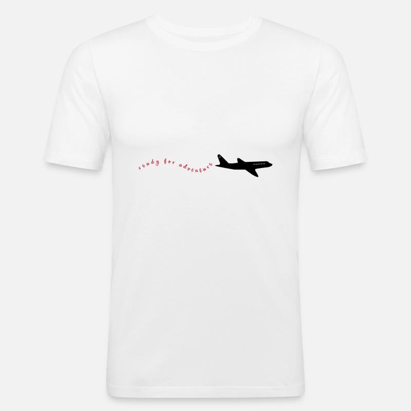 readyforadventure - T-shirt près du corps Homme - blanc