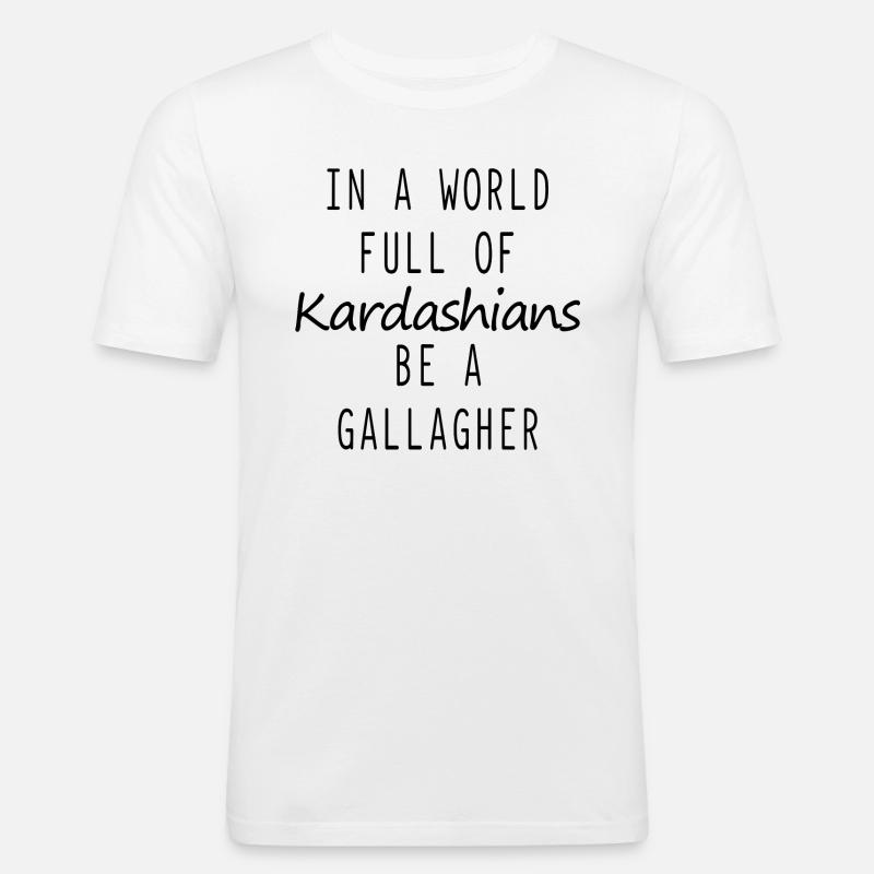 Sei ein Gallagher-Zitat - Männer Slim Fit T-Shirt - Weiß
