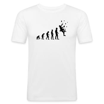 Climber Evolution Salle d’escalade - T-shirt près du corps Homme - blanc - Devant - Nik (191cm)
