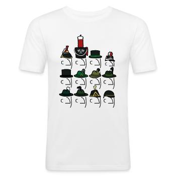 Neusser Schützen Regiment - Männer Slim Fit T-Shirt - Weiß - Vorne - Nik (191cm)