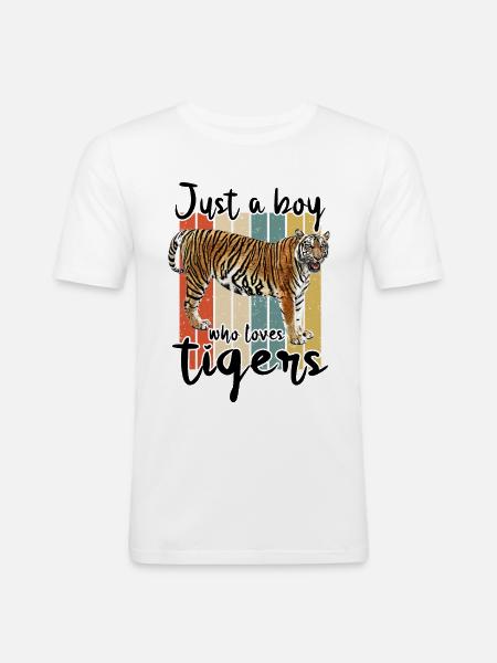 Tiger - Männer Slim Fit T-Shirt - Weiß