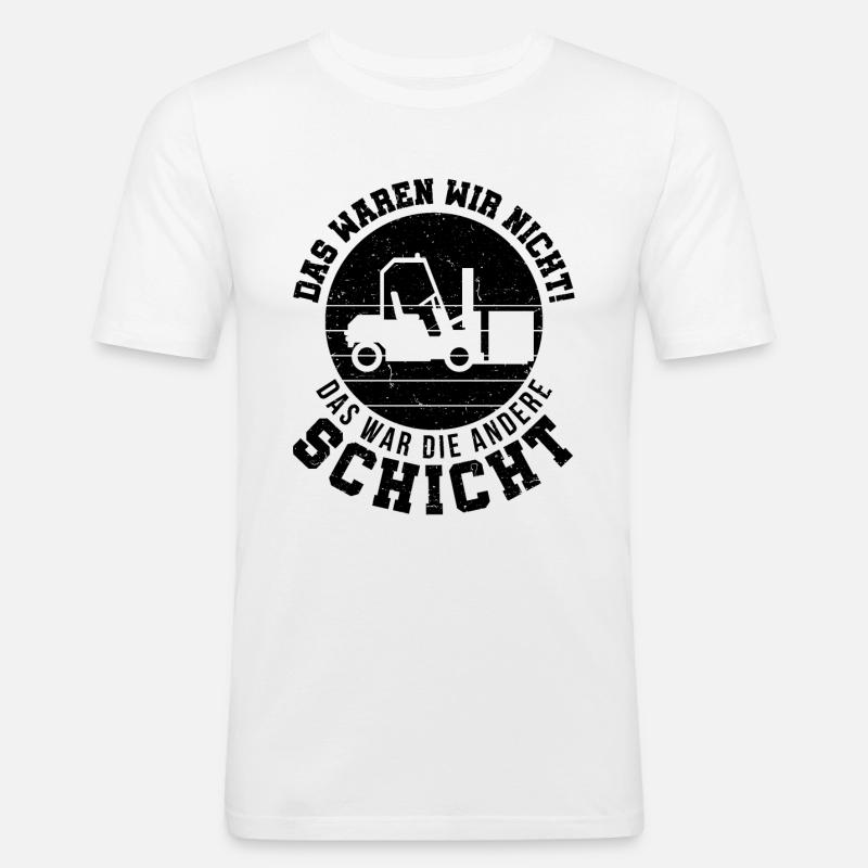 Gabelstapler Gabelstaplerfahrer Lagerarbeiter - Männer Slim Fit T-Shirt - Weiß