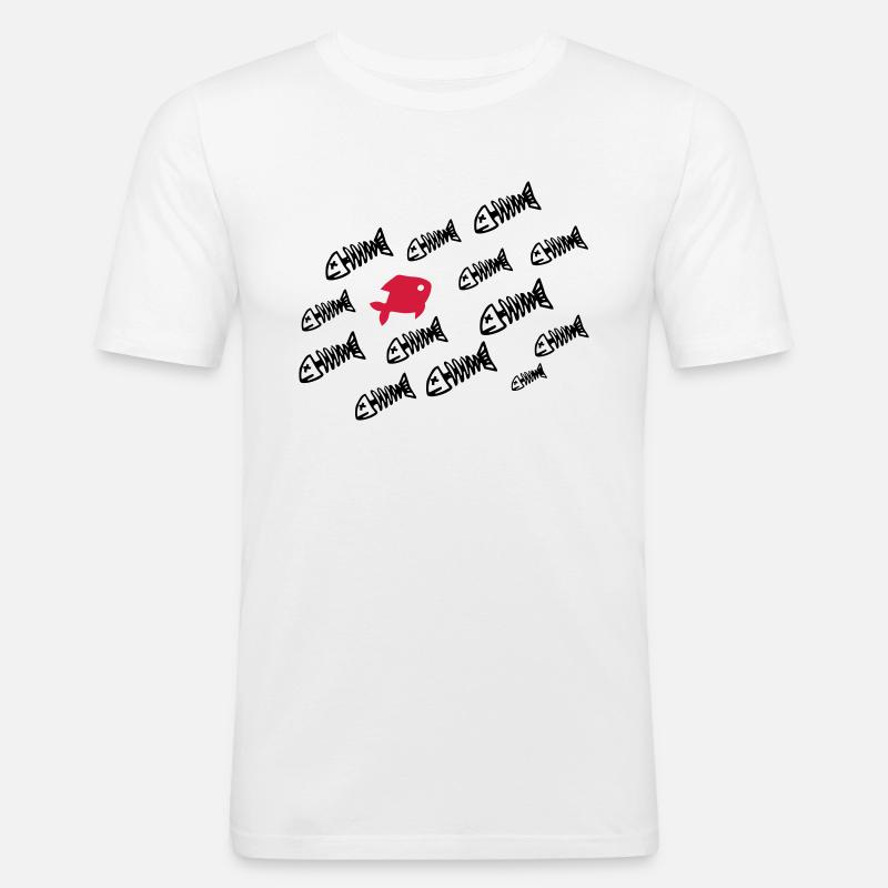 Deadfish - Männer Slim Fit T-Shirt - Weiß